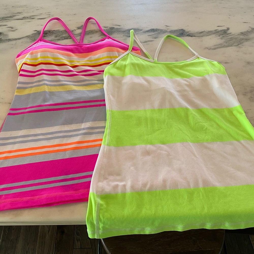 2 Lululemon Power Y tanks - size 6